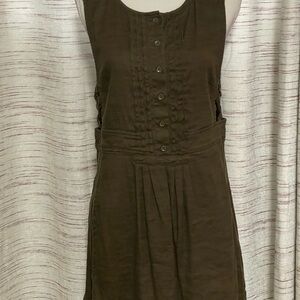 Free People Brown Mini Sundress with Scoop Neck